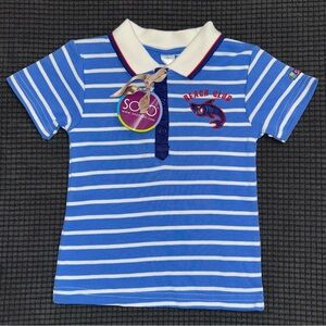 LIMITED TIME $5 ITEM!! Sozo Striped Blue and White Kids Polo